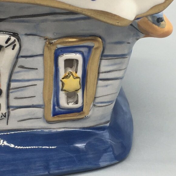NEW Blue Sky Clayworks Happy Hanukkah Star David Chanukah Menorah Tealight House - Picture 4 of 10